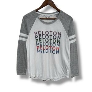Peloton Women's‎ Graphic Logo Long Sleeve Shirt Size Medium 18.5 x 26